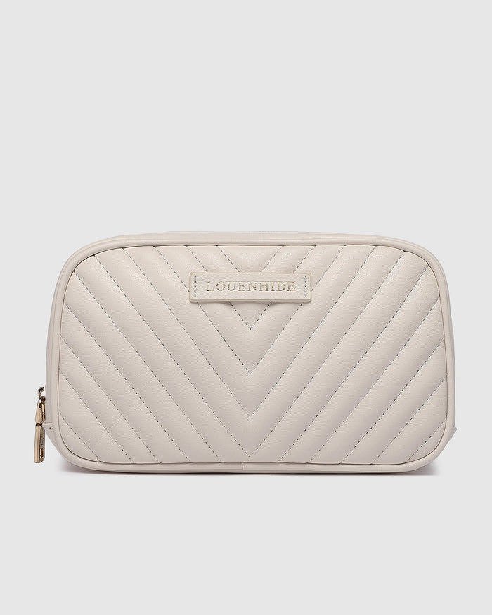 lacey quilted makeup bag