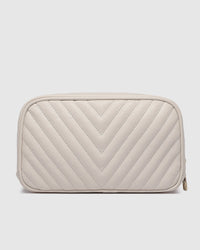 lacey quilted makeup bag