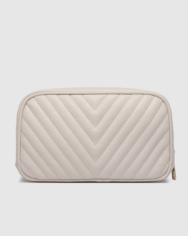 lacey quilted makeup bag