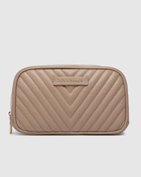 lacey quilted makeup bag