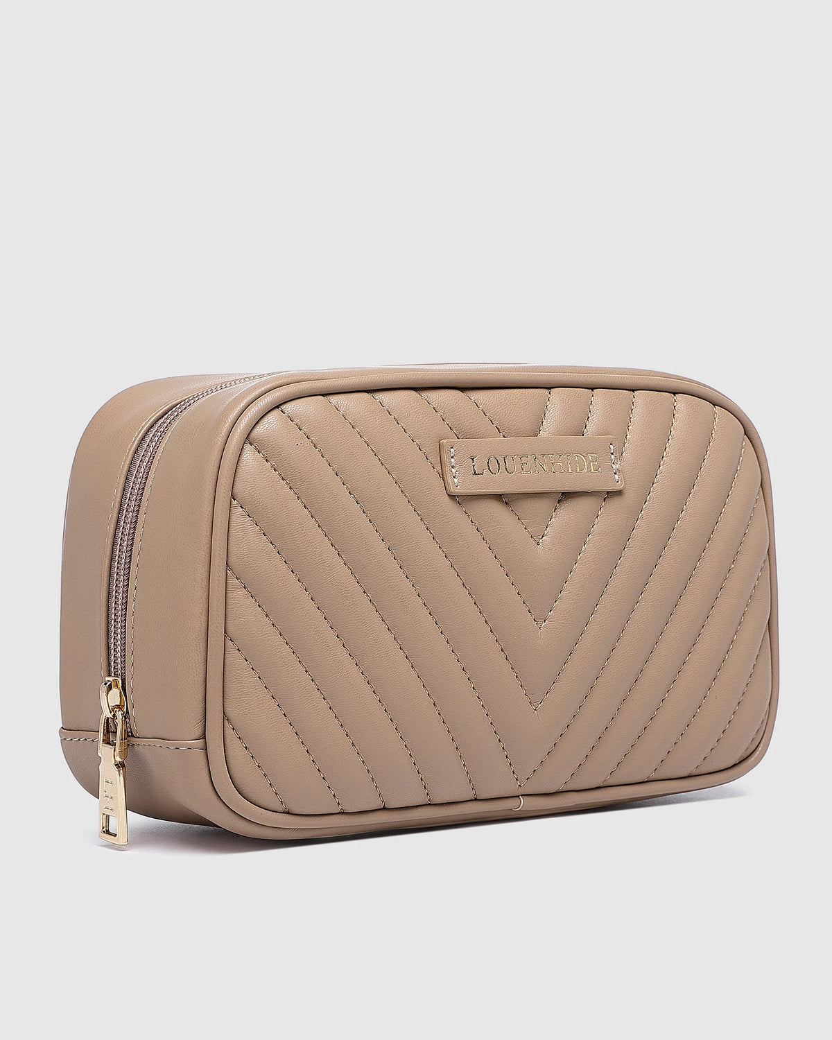 lacey quilted makeup bag