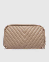 lacey quilted makeup bag