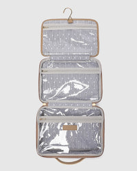maggie quilted hanging toiletry case