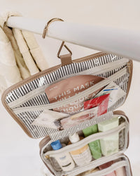 maggie quilted hanging toiletry case