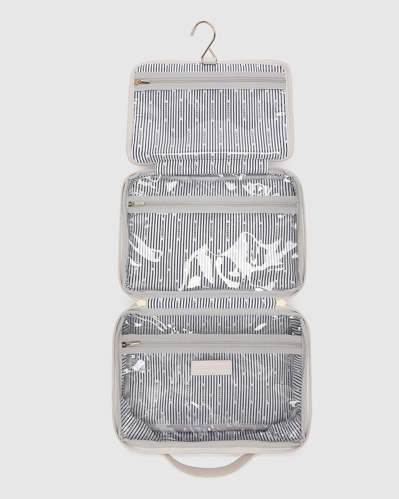 maggie quilted hanging toiletry case