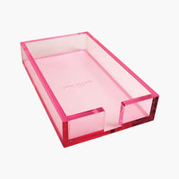 acrylic guest towel tray