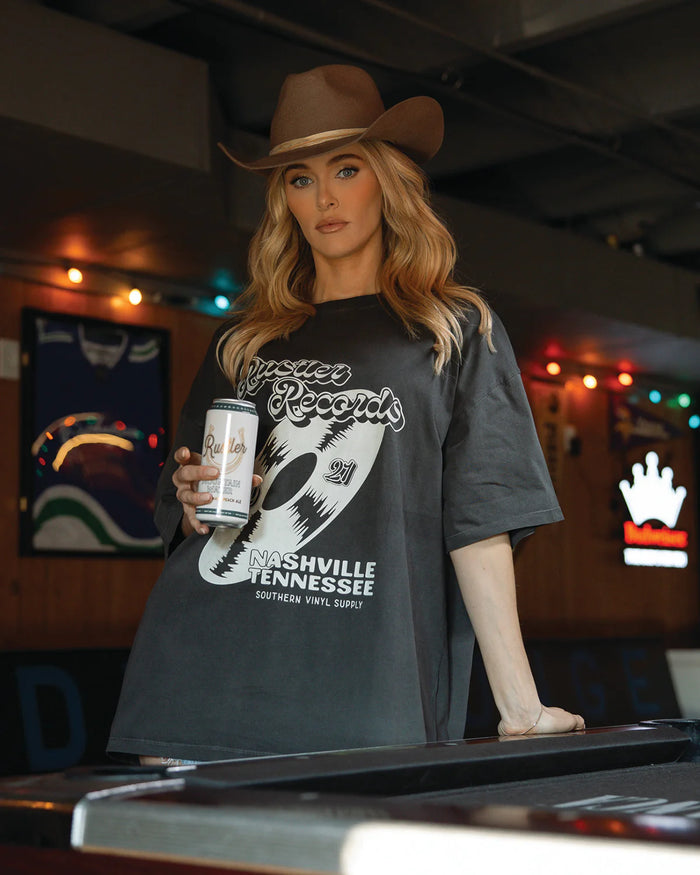 rustler records oversized tee