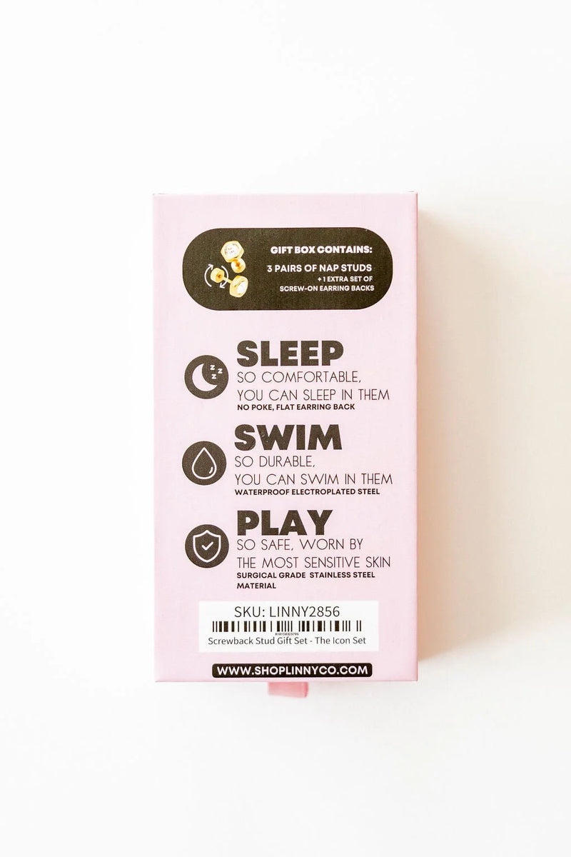 screwback stud earring gift sets