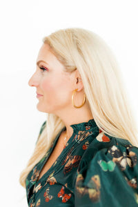 stacy gold hoop earrings