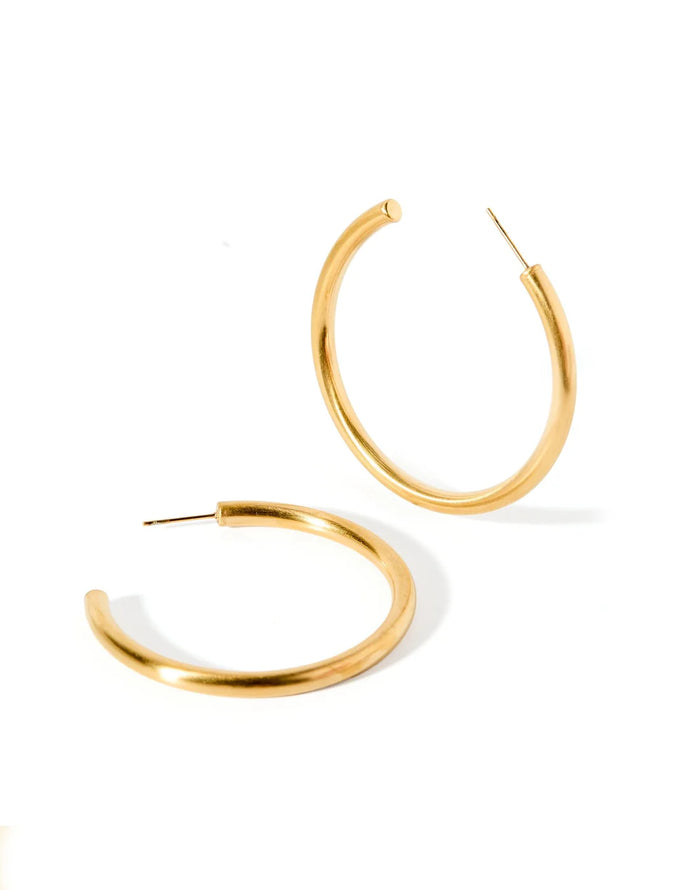 stacy gold hoop earrings