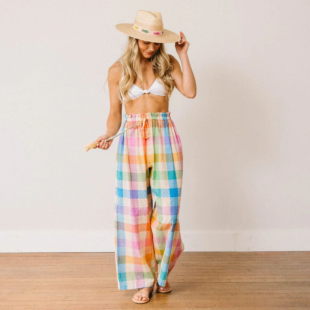 rainbow plaid daphne pant