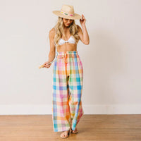 rainbow plaid daphne pant