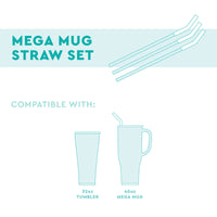 swig 40 oz mega mug straw set | blush/coral/pink