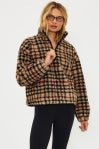 leona sherpa midnight houndstooth