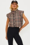 canyon puffer vest midnight houndstooth