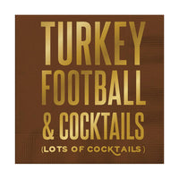 turkey football & cocktail napkins