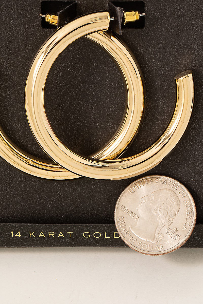 50mm gold tube hoops