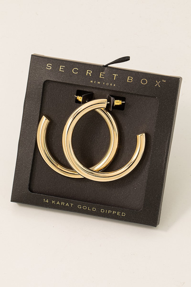 50mm gold tube hoops