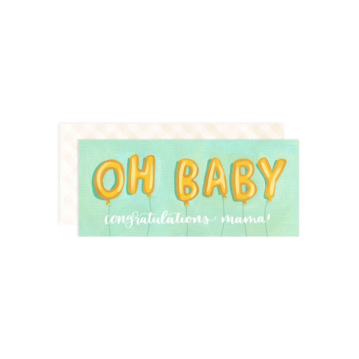oh baby balloons card