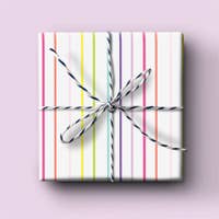 wrapping paper : thin rainbow stripe