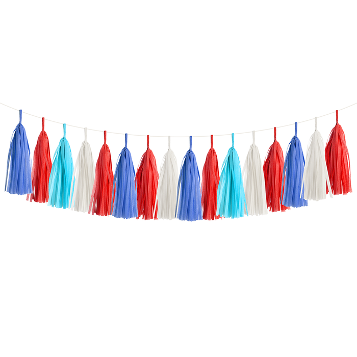 DIY tassel garland kit | red,white,blue