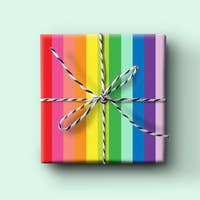 wrapping paper : rainbow stripe