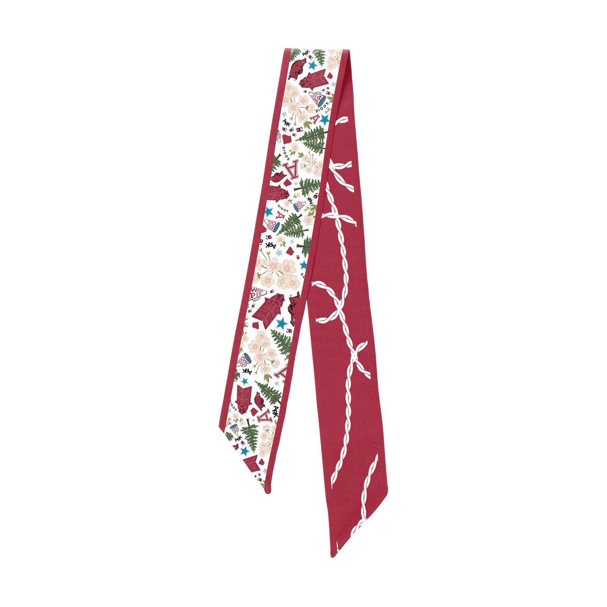 Arkansas Razorback twilly scarf