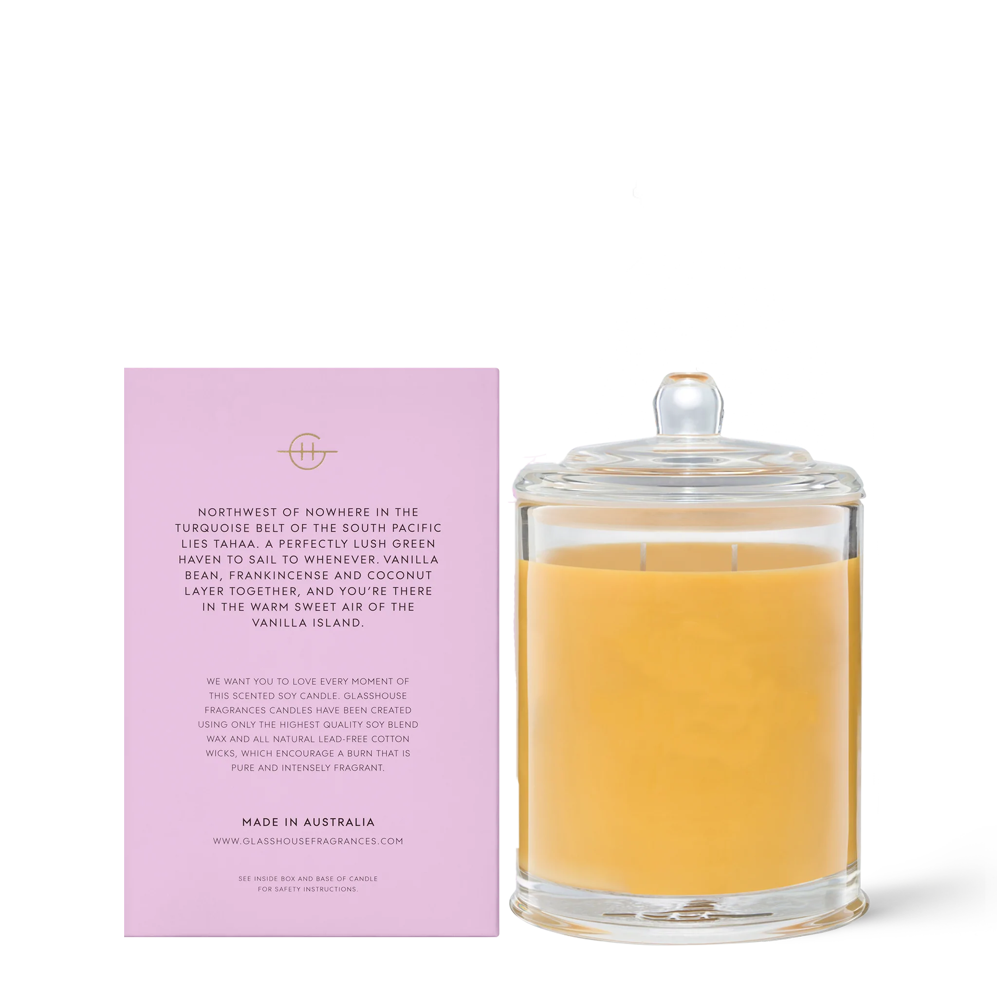 Glasshouse Fragrances A Tahaa Affair Candle - Thumbnail 3