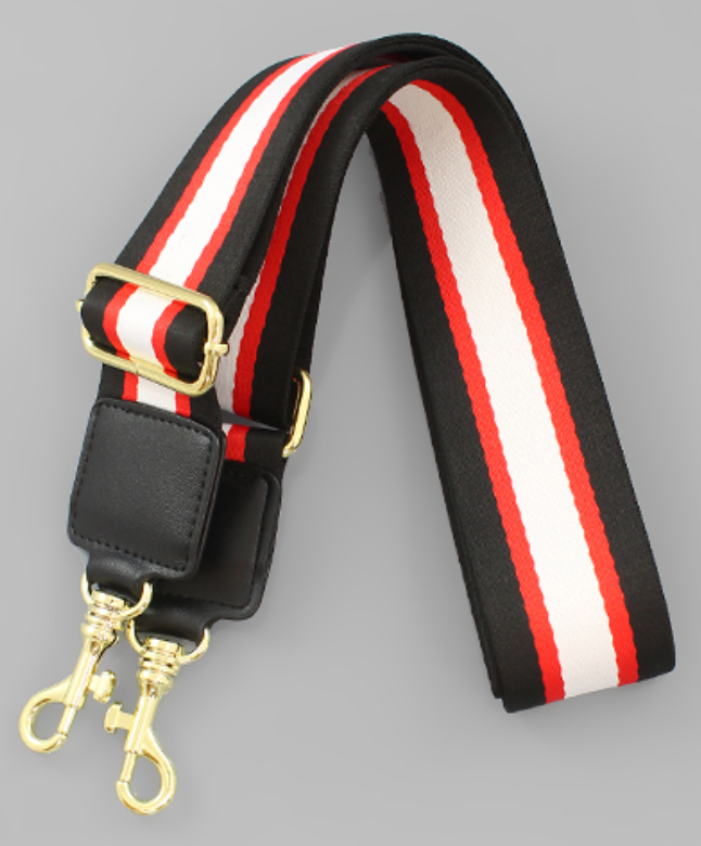 striped purse strap