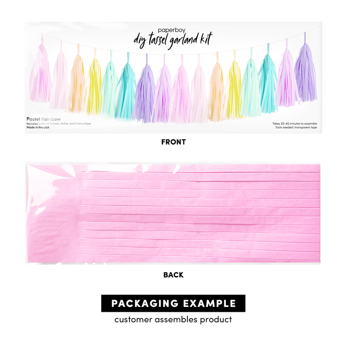DIY tassel garland kit | gender reveal/cotton candy