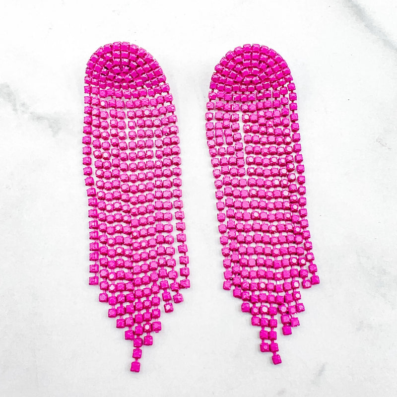 fuchsia jelly earrings