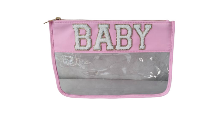 baby varsity letter pouch