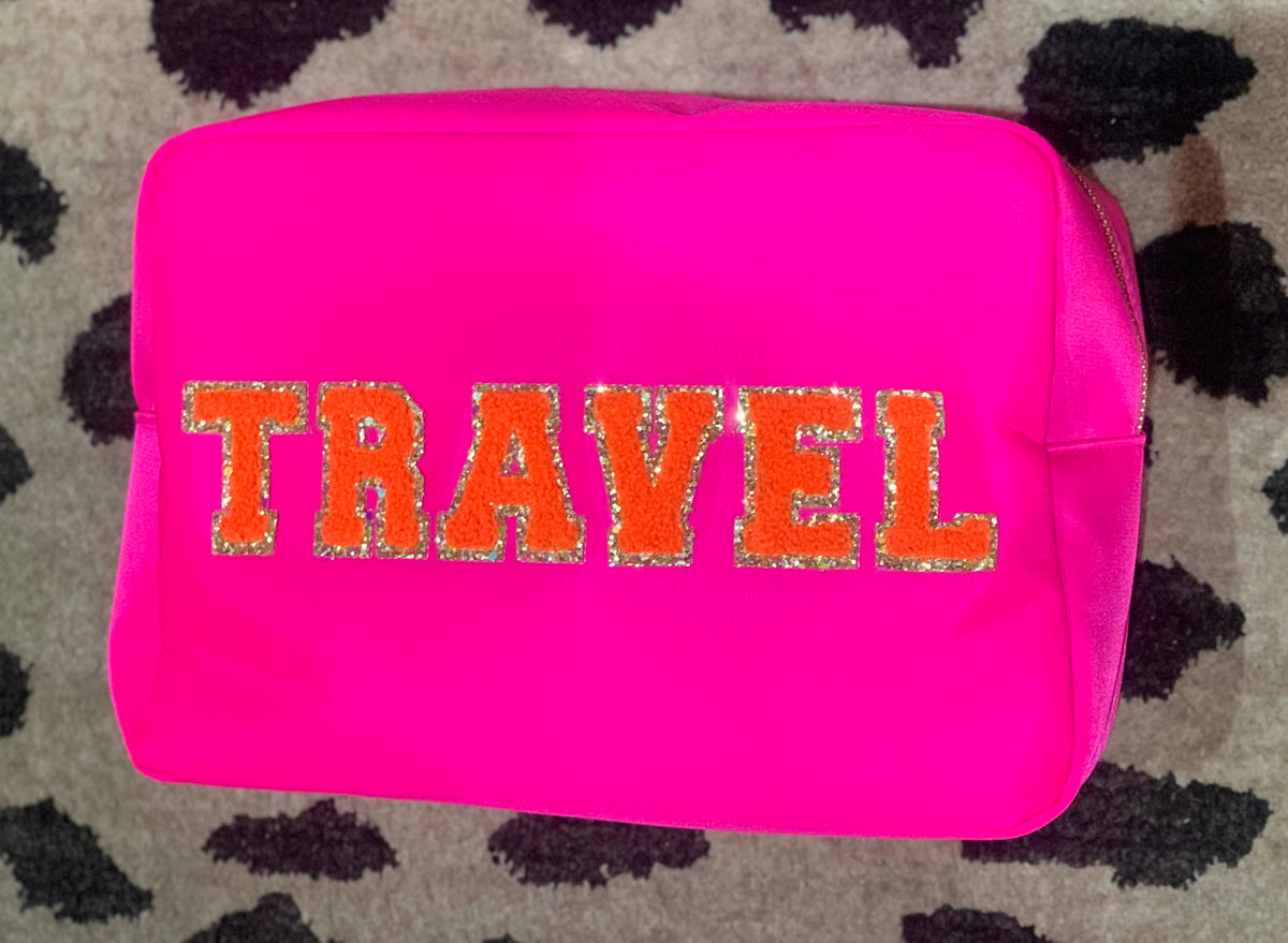 pink travel pouch | XL